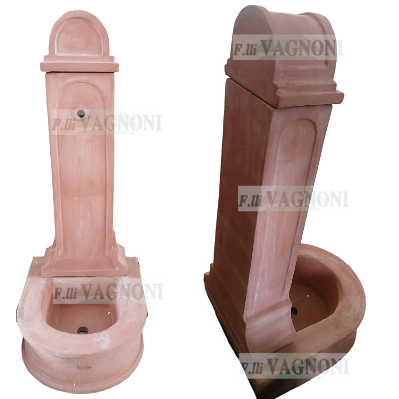 FONTANA IN TERRACOTTA A COLONNA CM. 115